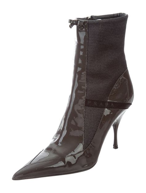 prada boots patent|prada ankle length leather boots.